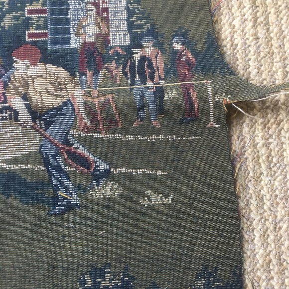 Tapestry Fabric.Tennis Theme. 33x13 - Picture 7 of 8